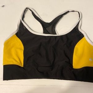 Black and Yellow XL Sports Bra